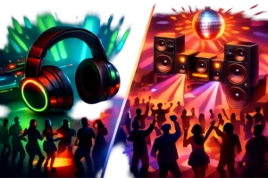 Headphone Party Versus Speaker Disco
